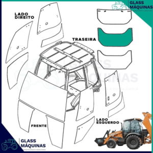 VIDRO VIGIA TRASEIRO MEIO CASE 580N