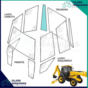 VIDRO CANTO TRASEIRO DIREITO JCB 3C